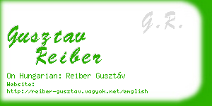 gusztav reiber business card